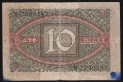 Almanya 10 Mark 1920 Çok Temiz