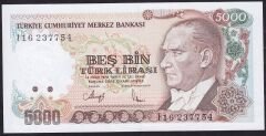 7.Emisyon 4.Tertip 5000 Lira I16 237754 Çil
