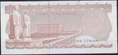 6.Emisyon 3.Tertip 20 Lira H02 016073 Çok Temiz +