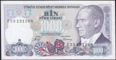 7.Emisyon 2.Tertip 1000 Lira F73 131368 Çilaltı Çil