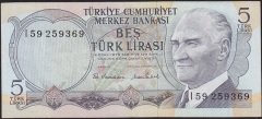 6.Emisyon 2.Tertip 5 Lira I59 259369 Çok Temiz+