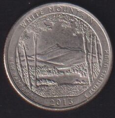 Amerika Çeyrek Dolar 2013 P Hatıra White Mountain Ulusal Orman Bölgesi