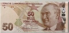 9.Emisyon 7.Tertip 50 Lira F141 078222 Çil