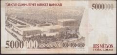 7.Emisyon 5 000 000 Lira K32 694838 Çok Temiz