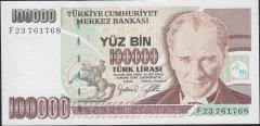 7.Emisyon 3.Tertip 100000 Lira F23 761768 Çilaltı