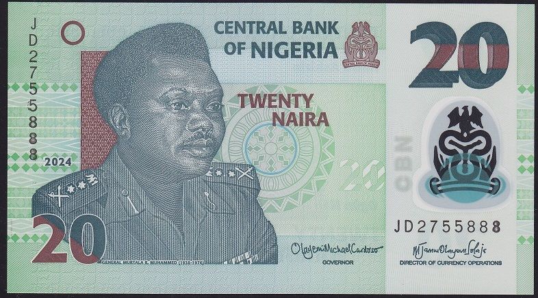 Nijerya 20 Naira 2024 Çil 888