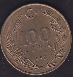 1989 Yılı 100 Lira