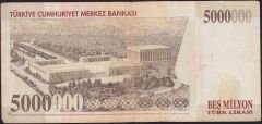 7.Emisyon 5 000 000 Lira D51 241603 Çok Temiz