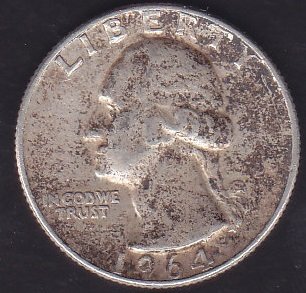 Amerika Çeyrek Dolar 1964 Gümüş