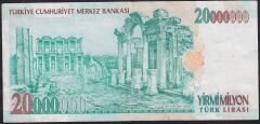 7.Emisyon 20.000.000 Lira B02 662524 Çok Temiz+