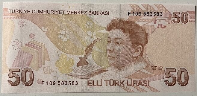 9.Emisyon 7.Tertip 50 Lira F109 583 583 Çilaltı Çil