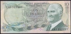 6.Emisyon 2.Tertip 10 Lira L65 312297 Çok Temiz+