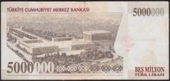 7.Emisyon 5 000 000 Lira K36 177525 Çok Temiz
