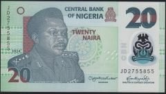 Nijerya 20 Naira 2024 Çil 55855 Blok Radar