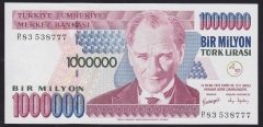 7.EMİSYON 3.TERTİP 1 000 000 LİRA R83 538777 ÇİL