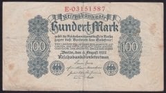 ALMANYA 100 MARK 1922 ÇOK TEMİZ