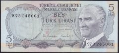 6.EMİSYON 2.TERTİP 5 LİRA K73 245061 ÇİL
