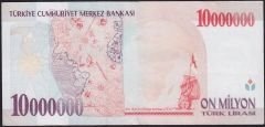 7.Emisyon 10 000 000 Lira E26 244253 Çok Temiz+