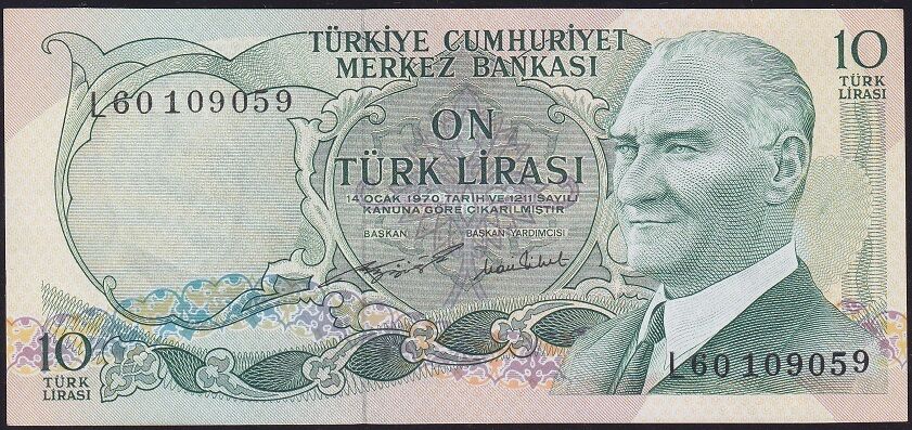 6.Emisyon 2.Tertip 10 Lira L60 109059 Çil
