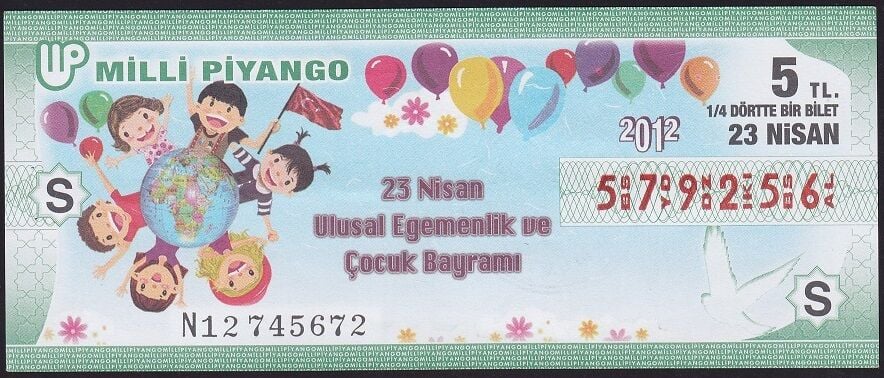 2012 23 Nisan Çeyrek Bilet - S Serisi