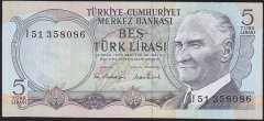 6.Emisyon 2.Tertip 5 Lira I51 358086 Çilaltı Çil