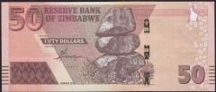 Zimbabwe 50 Dolar 2020 Çilaltı Çil Pick 105