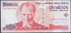 7.Emisyon 10 000 000 Lira E23 055768 Çok Çok Temiz