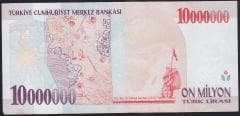7.Emisyon 10 000 000 Lira E23 055768 Çok Çok Temiz