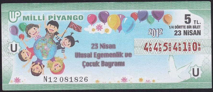 2012 23 Nisan Çeyrek Bilet - U Serisi