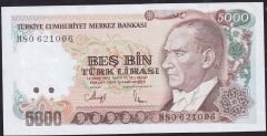 7.Emisyon 4.Tertip 5000 Lira H80 621006 Çilaltı Çil