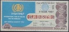1987 9 OCAK ÇEYREK BİLET - Ç SERİSİ