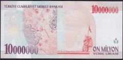 7.Emisyon 10 000 000 Lira E22 575814 Çok Çok Temiz