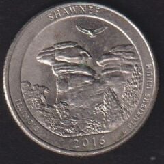 Amerika Çeyrek Dolar 2016 D Hatıra Shawnee Ulusal Ormanı