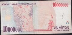 7.Emisyon 10000000 Lira D45 592913 Çok Temiz