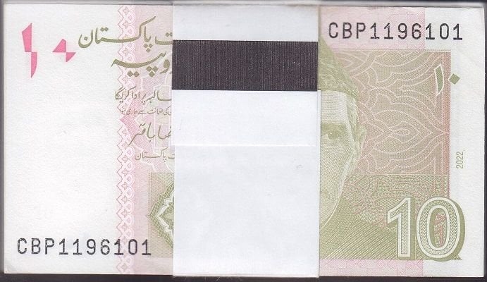 Pakistan 10 Rupee 2022 Deste (100 Adet) Çil