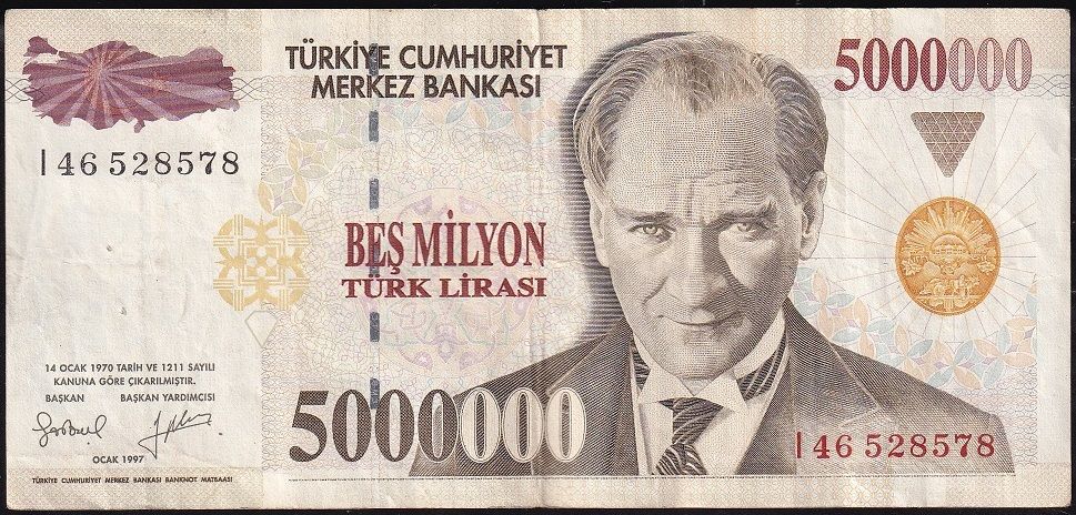 7.Emisyon 5 000 000 Lira I46 528578 Çok Temiz