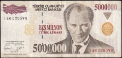 7.Emisyon 5 000 000 Lira I46 528578 Çok Temiz