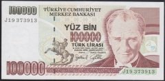 7.EMİSYON 3.TERTİP 100000 LİRA J19 373913 ÇİLALTI