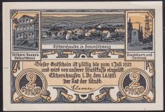 ALMANYA 2 MARK NOTGELD 1922 ÇİL