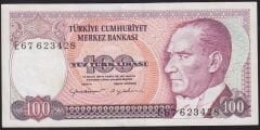 7.Emisyon 2.Tertip 100 Lira E67 623428 Çok Temiz+