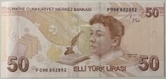 9.Emisyon 7.Tertip 50 Lira F096 852 852 Çil