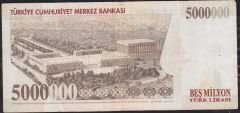 7.Emisyon 5 000 000 Lira L02 728161 Çok Temiz