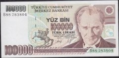 7.Emisyon 1.Tertip 100000 Lira B88 283804 Çil