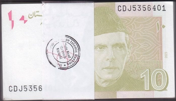 Pakistan 10 Rupee 2023 Deste (100 Adet) Çil
