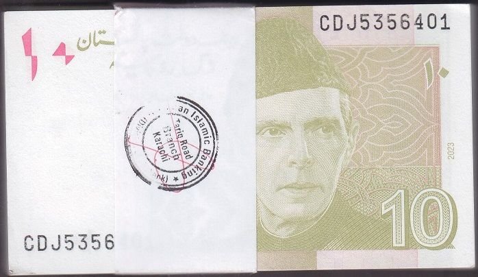 Pakistan 10 Rupee 2023 Deste (100 Adet) Çil