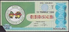 1986 19 TEMMUZ TAM BİLET - T SERİSİ HALİYLE
