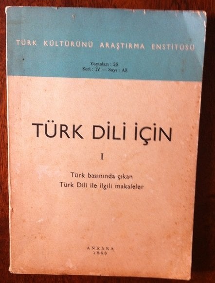 TÜRK DİLİ İÇİN 1 - ANKARA 1966