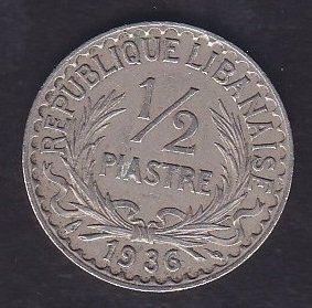LÜBNAN 1/2 PİASTRE 1936 eski para koleksiyon