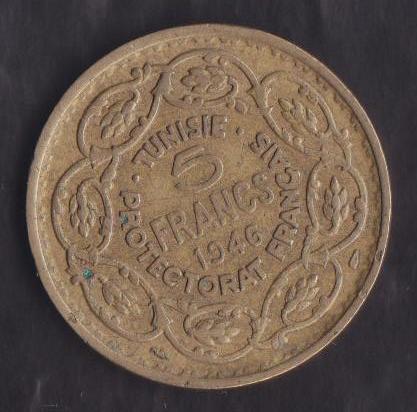 TUNUS 5 FRANK 1946 ÇOK TEMİZ