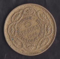 TUNUS 5 FRANK 1946 ÇOK TEMİZ